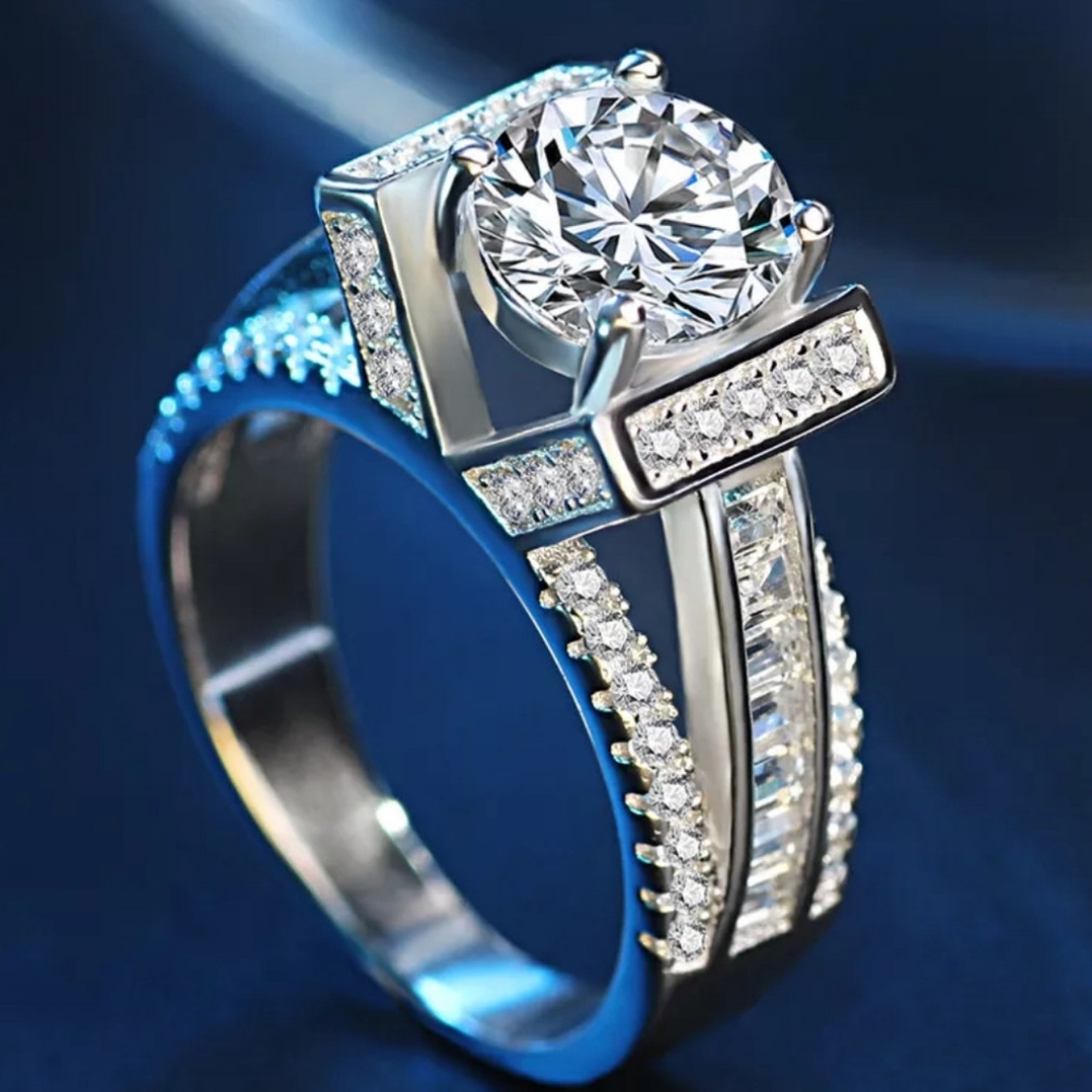🎀925 Luxury Nobel Diamond Ring - Picture 2 of 6